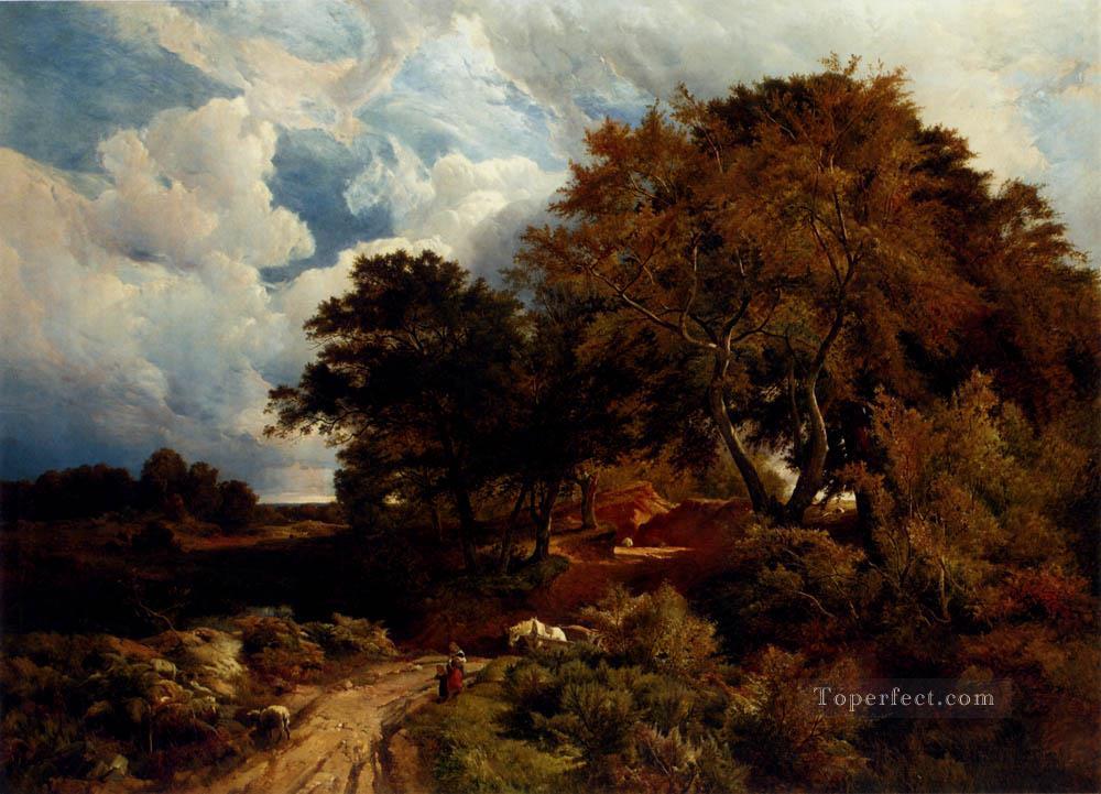 the Road Across The Common Sidney Richard Percy Oil Paintings